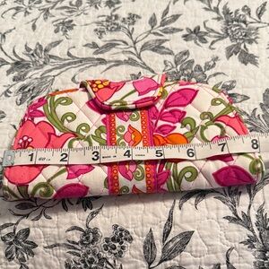 Vera Bradley Pink and Green Floral Clutch